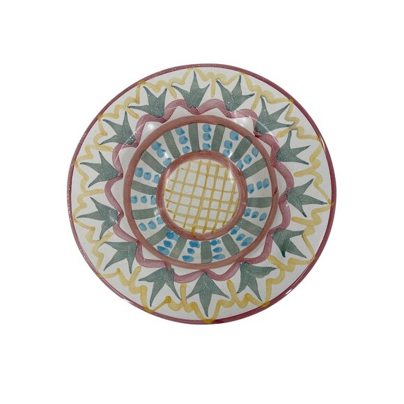 MackenzieChilds 1991 Hand-Painted Ceramic Salad Bowl Madison - Picture 1 of 6